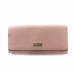 フルラ FURLA 長財布 ウォレット レザー ロゴプレート ピンク ■GY18 /MQ