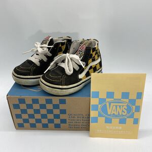 【14cm】VANS SK8 HI (14-18) V38C BLACK YELLOW ヴァンズ ハイカット 子供用 キッズ スニーカー ブラック イエロー 1006