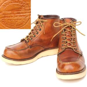 (43515)犬刻印1997年製REDWING875レッドウィング8.5D約26.5cm (モックトゥ薄茶オロイジナル サイド刻印 旧犬ヴィンテージDワイズ8.5E相当)