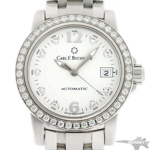 CARL F. BUCHERER カールF.ブヘラ パトラビ オートデイト ダイヤ オートマチック 00.10621.08.24.31 SS レディース 時計 2210384