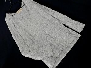 ネコポスOK ZARA TRF ザラ トラファ Vネック カットソー sizeS/グレー ■◇ ☆ eda2 レディース