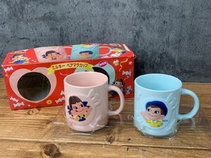 【NB-3012】即決 未使用 不二家 50周年記念 ミルキー ペアマグカップ 陶器製　ペコちゃん ポコちゃん　Milky 50th Anniversary【千円市場】