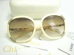 ★美品★クロエ Chloe サングラス CL2119 アイボリー UVカット★