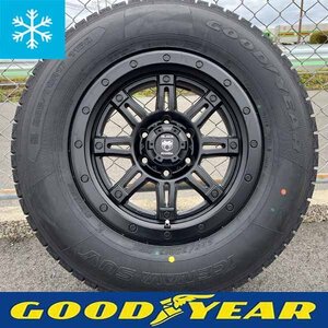 冬タイヤ 265/65R17 GOODYEAR ICENAVI SUV 17インチ 6穴 新品 タイヤホイールセット FJクルーザー ハマーH3 エスカレード マットブラック