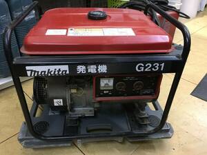 【引取限定】【ジャンク】★makita エンジン発電機　G231　ITVSFIQG90AK