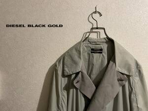 ◯ DIESEL BLACK GOLD ナッパ レザー × ナイロン トレンチコート / ディーゼル ブラックゴールド グレー M Mens #Sirchive