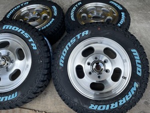 4本セット XTREME-J D:SLOT DSLOT 16x6.5J 6/139.7 +38 PL MONSTA MUD WARRIOR M/T 215/70R16 ホワイトレター ハイエース 200系