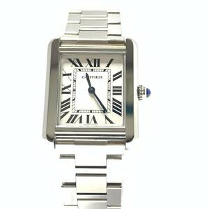 カルティエ Cartier タンクソロ W5200013 Cartier Tank Solo クオーツ 腕時計 レディース シルバー 極美品