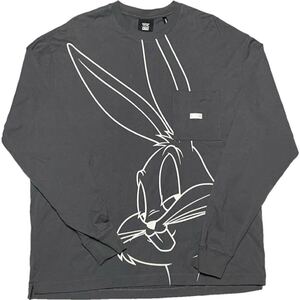 【ベイクルーズ取り扱い】タグ付き KITH × LOONEY TUNES BUGS BUNNY コラボ 長袖Tシャツ シャーク Mサイズ キス ルーニーチューンズ