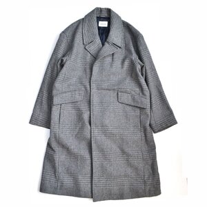 定価39600円 MONKEY TIME モンキータイム GLEN PLAID MELTON OVERCOAT オーバーコート 8325-199-0437 Mサイズ メンズ M062326