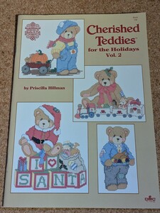 クロスステッチ　図案　Cherished Teddies　テディベア　くま　熊　クマ　ペーパーバック　洋書　英語　DMC　刺しゅう　手芸　