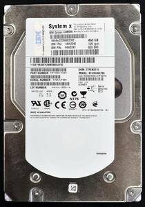 (国内発送/送料込) Seagate Cheetah 15K.7 ST3450857SS SAS 3.5 HDD 450GB IBM System x 初期化済 中古品 (使用時間 33256H) (管:PH16