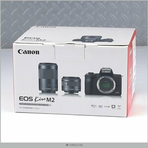 1円～ CANON EOS Kiss M2 ダブルズームキット ホワイト 未使用品