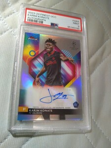 2023-24 TOPPS FINEST UEFA CLUB COMPETITIONS AUTOGRAPHS AKK KARIM KONATE PSA9