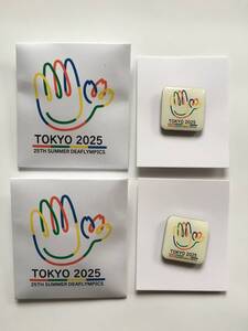 ★★送料無料・即決あり・非売品★★ 東京デフリンピック2025 ピンバッジ（マグネット式） レア ポイント消化にも バッチ