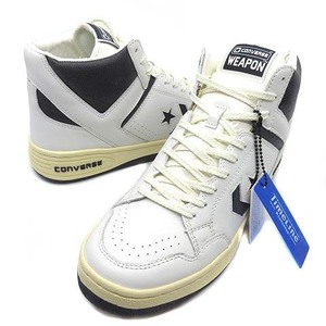 未使用品 コンバース CONVERSE ウエポン ヴィンテージハイ WEPON VTG HI スニーカー 34201760 クラッキングレザー オフホワイト 白 26cm