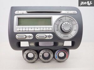 保証付 ホンダ 純正 GE6 フィット CDチューナー プレーヤー エアコン スイッチ パネル 5010-6922 実働外し品 即納 棚E-1