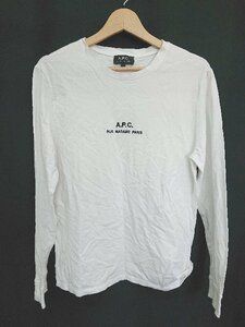 ◇ A.P.C. アー ペー セー 長袖 Tシャツ カットソー サイズS ホワイト レディース P