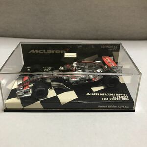 レア希少！MINICHAMPS／McLAREN別注！McLAREN MERCEDES MP4ー21！G.PAFFETT！TEST DRIVER 2006！当時物！新品未使用品！限定品！