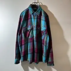 90s vintage ヘビーネルシャツ fivebrother サイズL