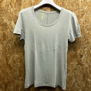 ザラベーシック ZARA BASIC 薄手 Tシャツ 半袖 ラウンドネック カットソー 無地 ボックスカット S ヘザーグレージュ メンズ