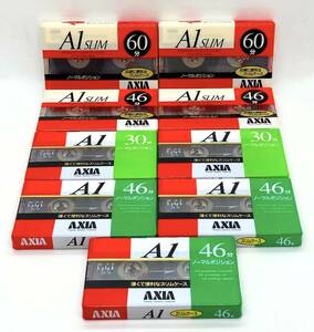 【 未開封 9本セット 】① AXIA A1 SLIM 60分 2本 ② 46分 2本 ③［緑］A1 46分 3本 ④ ［黄緑］ 30分 2本 ◎ ノーマル テープ