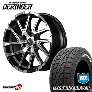 4本セット NITRO POWER DERINGER 20x8.5J 6/139.7 +20 SGBP MONSTA TERRAIN GRIPPER A/T 275/55R20 ホワイトレター FJクルーザー