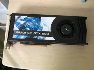 F30★中古品 通電確認済み MSI GeForce GTX980 4GD5 V1 グラフィックボード ★