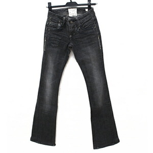 TAVERNITI SO JEANS ローライズ ブーツカットジーンズ デニムパンツ ブラック W602054 23 レディース 中古 美品