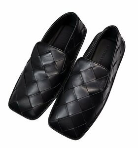 75%OFF◆マキシイントレチャートのスリッポン！【 Bottega Veneta / ボッテガヴェネタ (伊 】モダンスクエア ドライビングシューズ 黒 40