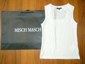 新品ミッシュマッシュ◆レース付ノースリーブ カットソー白MISCH MASCH