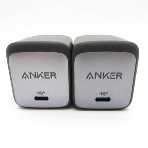 T2767☆アンカー ANKER Nano II 45W 急速充電器 電源アダプタ A2664 ブラック 2個セット 動作確認済み 中古品【電化製品】