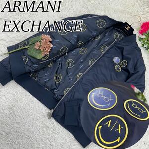 Y2 ARMANI EXCHANGE アルマーニエクスチェンジ レディース 女性 婦人服 アルマーニ ブルゾン リバーシブル ネイビー 美品 L