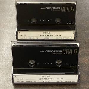 0203T ソニー METAL-XR 54 74分 メタル 2本 カセットテープ/Two SONY METAL-XR 54 74 Type IV Metal Position Audio Cassette