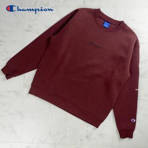 美品 Champion チャンピオン ロゴ刺繍 ヘビーウェイトスウェット トレーナー トップス レディース 茶色 ブラウン サイズXL*RC1088