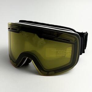 KOMONO スノーゴーグル コモノ snow goggles ダブルレンズ ホワイト イエロー ブラック スノーボード スキー ウィンター 処分 未使用品