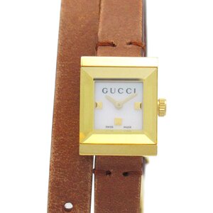 グッチ 時計 ブランドオフ GUCCI GP（ゴールドメッキ） 腕時計 GP/革 中古 レディース