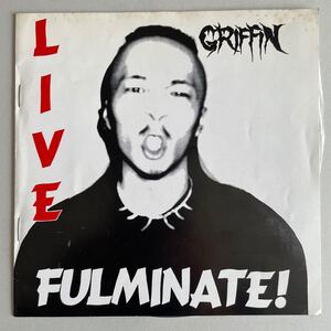 GRIFFIN - LIVE FULMINATE! 7”flexi ソノシート ハードコア hardcore punk