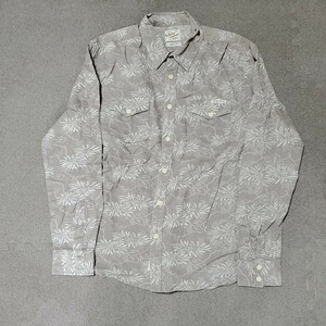 LuckyBrand　長袖シャツ　柄シャツ　サイズM　US古着　アメリカ古着　azu072