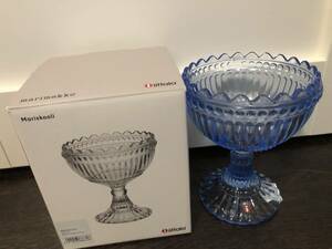 ♪レア♪　イッタラ　マリメッコ♪　iittala　marimekko マリボウル　大　155㎜　ラージサイズ 透明　アクア　現品限り