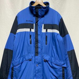 オールド　コロンビア　中綿　ナイロンジャケット　90s 00s 古着　ヴィンテージ　Columbia ブルー