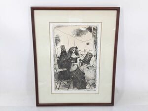 【掘出し物】絵画 松井ヨシアキ 5/20 銅版画 アート 額装 美術品 / TT-0018