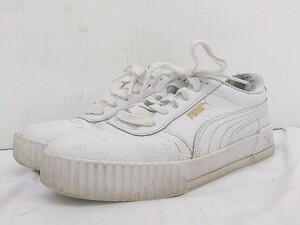 ◇ PUMA プーマ Carina Lux L 370281-02 厚底 スニーカー シューズ サイズ24ｃｍ ホワイト レディース E