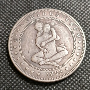 7726　アメリカ古銭　ルンペン　約38mm　イーグル　チャレンジコイン　ゴルフマーカー　コイン　アンティーク　ホーボー