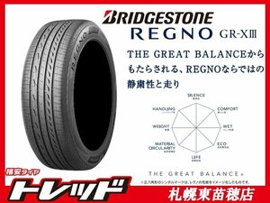 『札幌東苗穂店』 新品サマータイヤ 4本セット 225/40R18 BS ブリヂストン REGNO GR-XⅢ 2023～24年製 86 BRZ インプレッサ等に