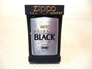 ジッポ ZIPPO UCC BLACK ブラック コーヒー 無糖 キャンペーン 懸賞 非売品 シルバー色 未使用