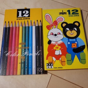 レトロ色鉛筆！Tombow・12COLORS・2箱 色鉛筆