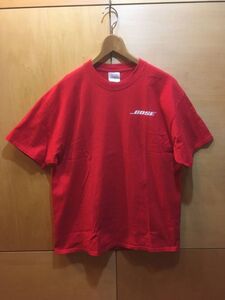 古着 BOSE Tシャツ L ボーズ 企業 赤