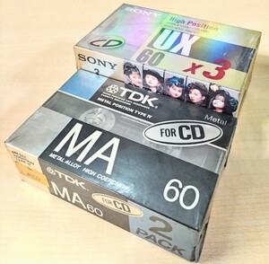 未開封 未使用品 カセットテープ プリンセスプリンセス SONY UX 60 ×3 プリプリ TDK MA60 ×2