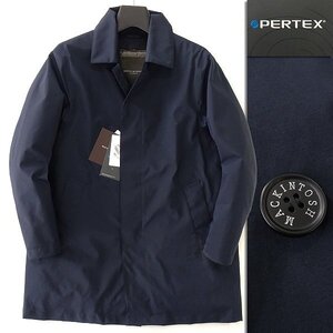 新品 12.9万 マッキントッシュロンドン 撥水 PERTEX ダウン ステンカラーコート 40(L) 紺 【J40496】 DUNFORD SHORT 秋冬 長袖ライナー